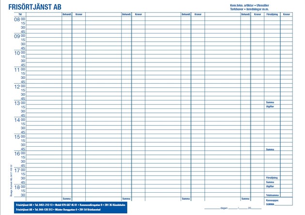 Beställningsblock 4-pers Spiral
